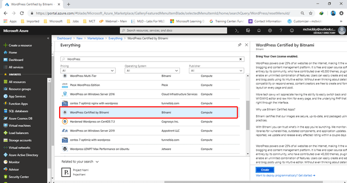Installing WordPress On Azure